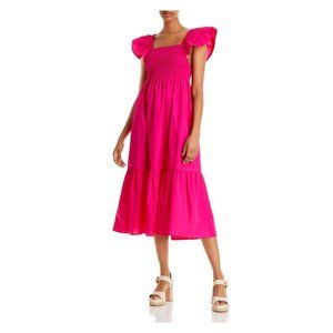 AQUA - Smocked Midi Dress M